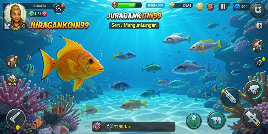 Tampilan gameplay Tembak Ikan yang seru dan menantang.