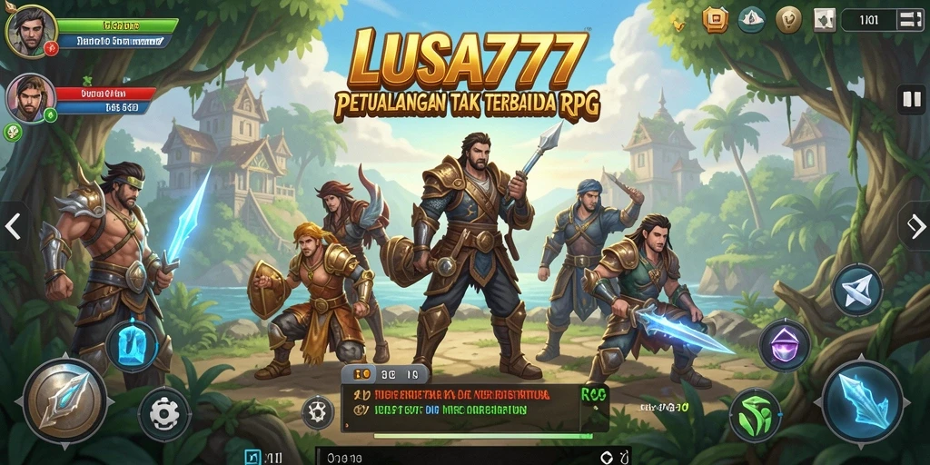 Tampilan menarik dari gameplay RPG di LUSA777.