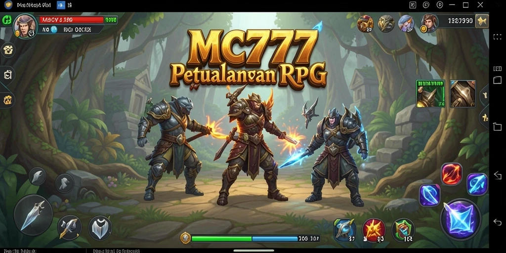 Screenshot utama MC777 menampilkan aksi seru dalam permainan RPG.