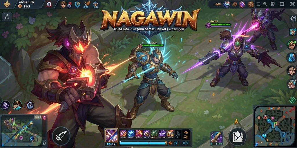 Tangkapan layar gameplay NAGAWIN yang penuh aksi.