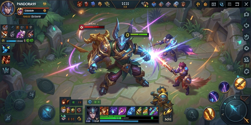 Tampilan gameplay intens dan seru di PANDORA99.