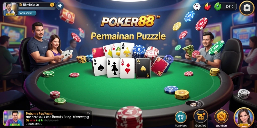 Tampilan gameplay POKER88 yang menantang dan seru.
