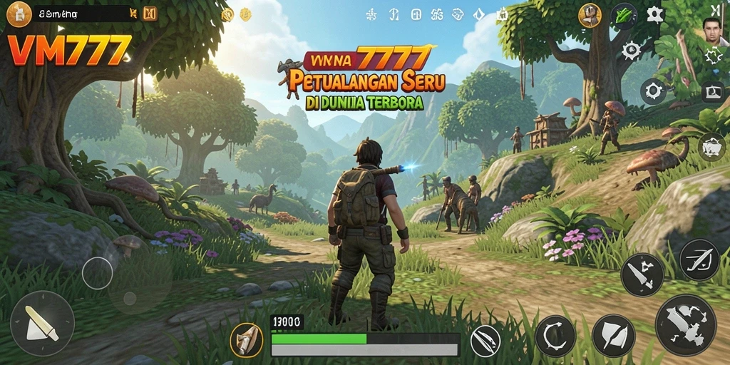 Screenshot gameplay VM777 yang menunjukkan dunia terbuka yang mengagumkan.